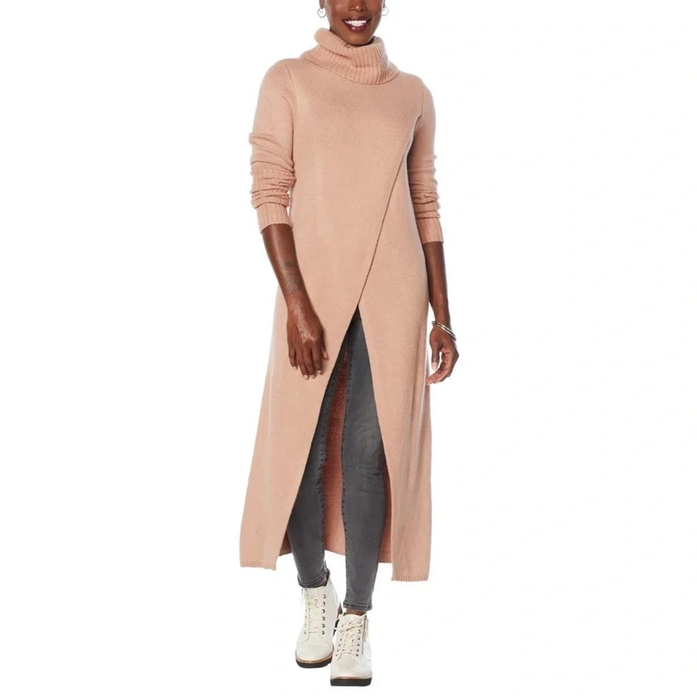 G by Giuliana Black Label • Pink Crossover Maxi Sweater
